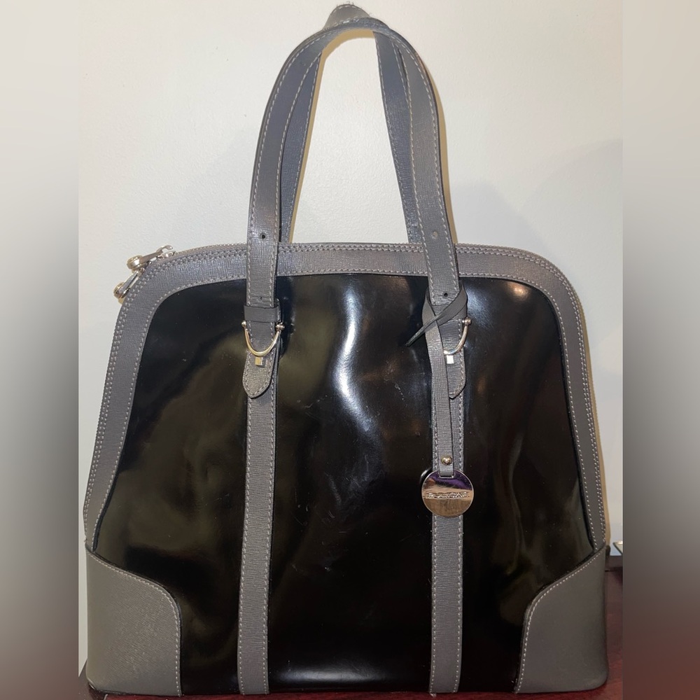 PULICATI LEATHER SATCHEL. EUC